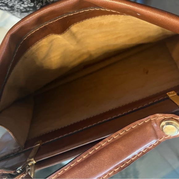 VINTAGE Leather Bag Brown Tan - Picture 9 of 9